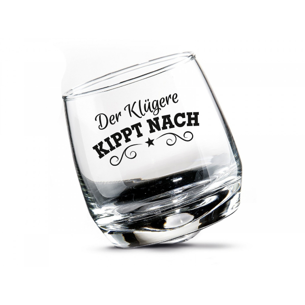 Wackelglas Set " Der Klügere gibt nach", 200 ml