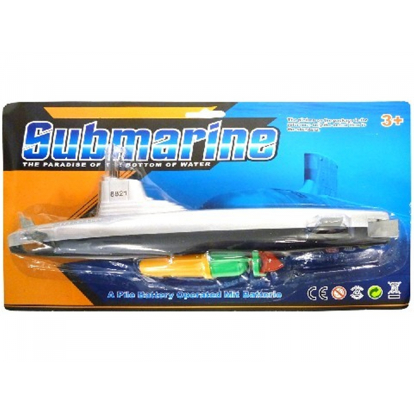 Spielzeug U-Boot Silber/Schwarz 37 cm – Schwimmfähig mit Batterie