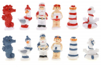 Maritimes Schachspiel aus Holz – Poly Figuren 25 cm