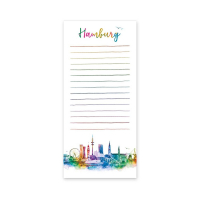 Notizblock Hamburg Rainbow – Aquarell 50 Blatt
