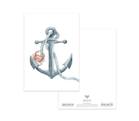 Postkarte Anchor Crab – Maritime Kunst auf...