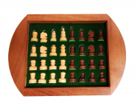 Magnetisches Holz-Schachspiel Ø18cm –...