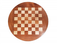 Magnetisches Holz-Schachspiel Ø18cm – Maritimes Design