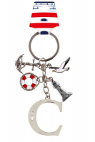 Maritime Schlüsselkette C mit Anker & Rettungsring