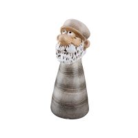Maritime Zaunfigur Matrose aus Keramik braun 21 cm