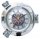 Bullaugen-Uhr Windrose verchromt 14 cm