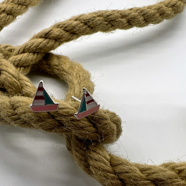 Ohrstecker 925 Silber Segelboot