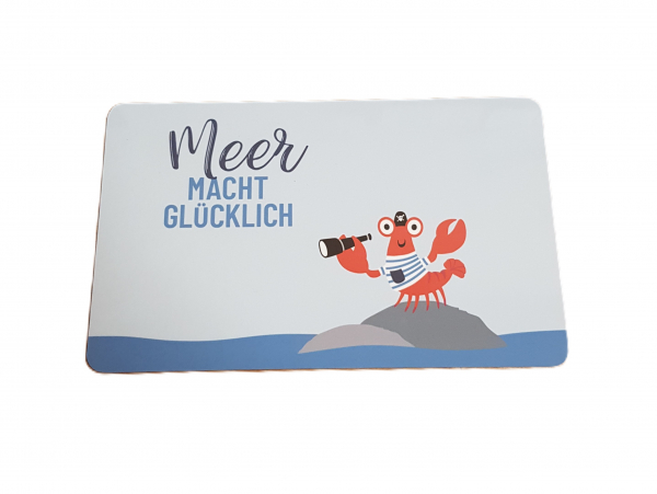 Brettchen Meer macht glücklich