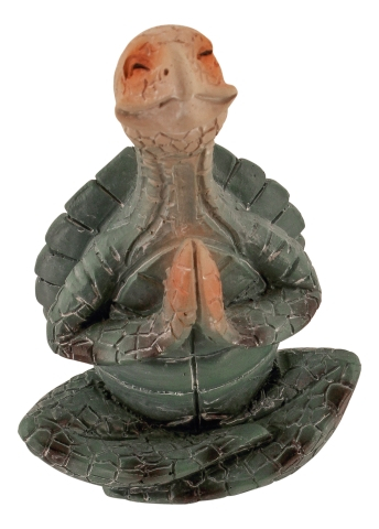 Betende Schildkröte, Kunstharz bemalt, 7x6x9,5 cm