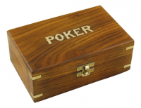 Poker-Set Holzbox maritim 100 Chips doppeltes Blatt