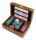 Poker-Set Holzbox maritim 100 Chips doppeltes Blatt