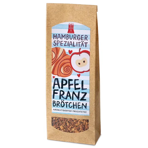 Apfel Franzbrötchen Früchtetee 100 g – Hamburger Spezialität