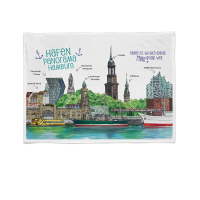 Geschirrtuch Hamburg Panorama – Hamburger Hafen