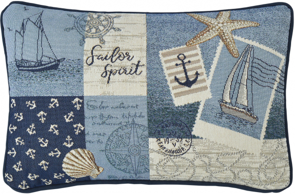 Kissen gefüllt Sailor Patch 32 x 48 cm