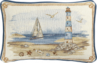 Maritimes Kissen „Lighthouse“ 32x48 cm