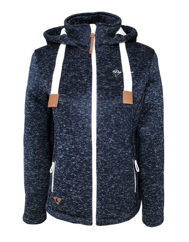 Damen Wollfleece-Jacke Poel Navy