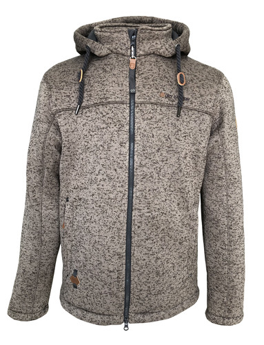 Herren Wollfleece-Jacke Helgoland Schlamm