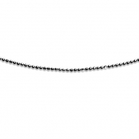 Kette, "Kugel, geschliffen" rutheniert,Schwarz,45 cm, 925er Silber