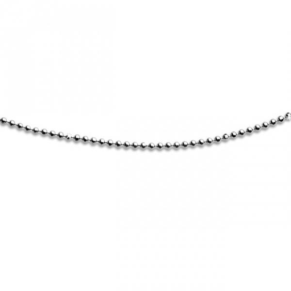 Kette, "Kugel, geschliffen" rhodiniert",1,8 mm, 45 cm, 925er Silber
