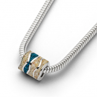 Kette, "Strandwellen", 50 cm, 925er Silber