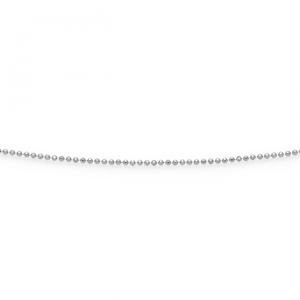 Kette, "Kugel, geschliffen" rhodiniert", 42 cm, 925er Silber