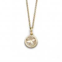 Kette, "Möwe 2.0", Strandsand vergoldet 45...