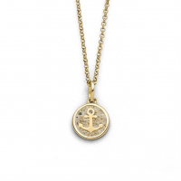 Kette, "Anker 2.0", Strandsand vergoldet 45 cm,...