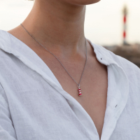 Kette, "Leuchtturm",45 cm, 925er Silber