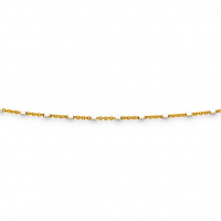 Kette, "Fantasie", 1,2 mm bicolor, vergoldet 42...