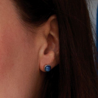 Ohrstecker "Kyanit" rhod., 925er Silber