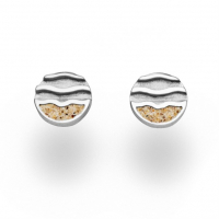 Ohrstecker "Strandwellen 8 mm", 925er Silber