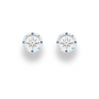 Ohrring "Kompassrose 2.0" 10 mm Zirkonia und...
