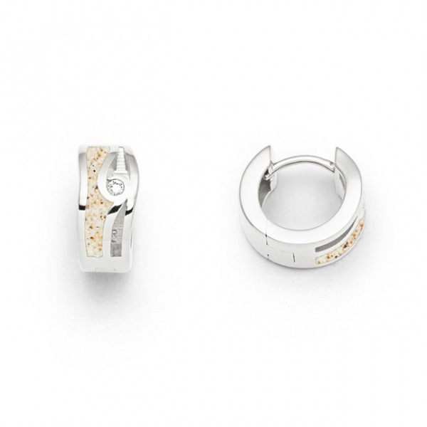 Ohrring "Maui" Strandsand./Zirkonia rhod,, 925er Silber