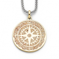 Anhänger "Kompassrose" vergoldet...