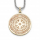 Anhänger "Kompassrose" vergoldet Strandsand , 925er Silber