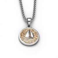 Anhänger "Ahoi" Strandsand , 925er Silber