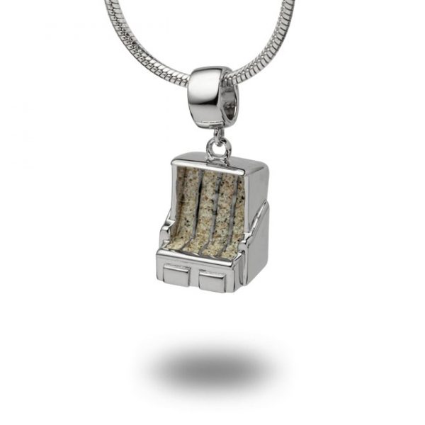 Anhänger "Strandkorb" Strandsand, 925er Silber