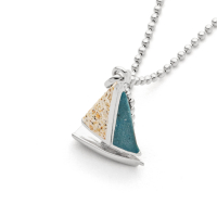 Anhänger "Segelboot", Strandsand /...