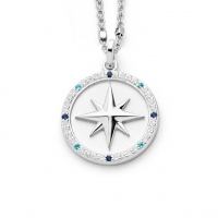 Anhänger "Kompassrose 2.0" Zirkonia, innen...