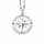 Anhänger "Kompassrose 2.0" Zirkonia, innen matt, 925er Silber