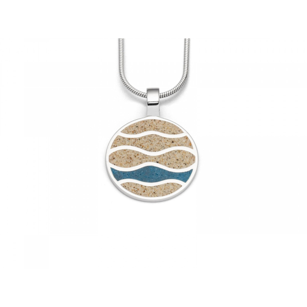 Anhänger "Strandwellen", 925er Silber