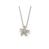 Kette, "Seestern II" 45 cm, 925er Silber