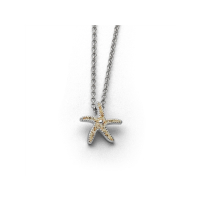 Kette, "Seestern" 45 cm, 925er Silber