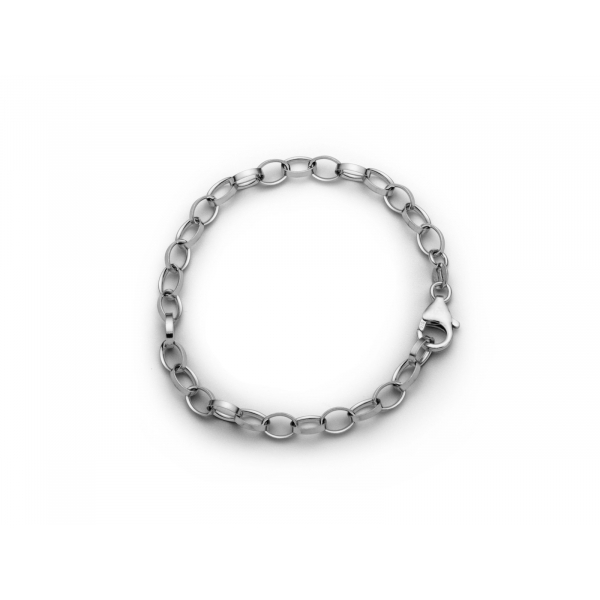 Armband "Erbs oval" rhodiniert, 925er Silber