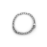 Armband "Erbs oval" rhodiniert, 925er Silber