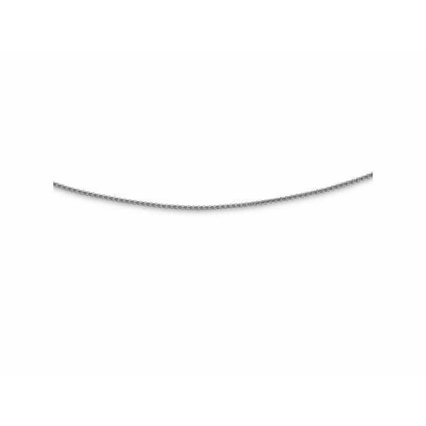 Kette, "Popkorn,dünn rhodiniert", 925er Silber
