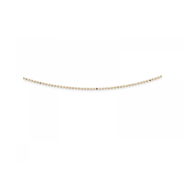 Kette, "Kugel, geschliffen" vergoldet",1,8 mm, 925er Silber