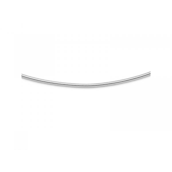 Kette, "Schlange, dick" rhodiniert  925er Silber