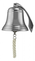 Schiffsglocke, Messing vernickelt, mit Halter &...