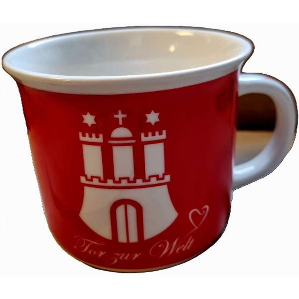 Retro Becher Wappen Hamburg – 8,5 cm maritimer Kaffeebecher